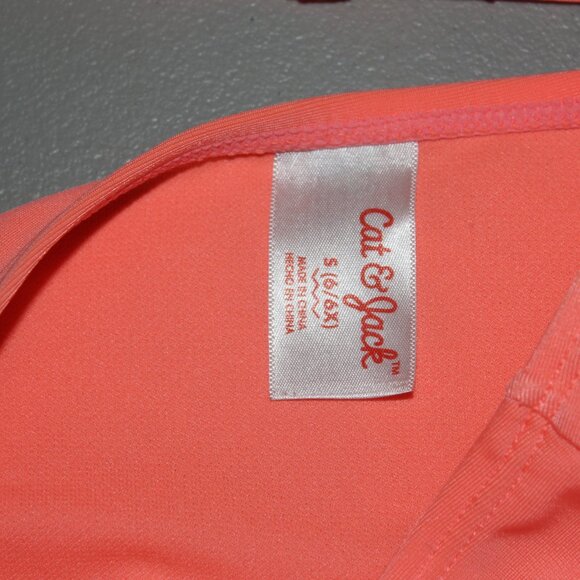 Orange 2 Pcs Cat & Jack Tankini Swimsuit Size 5-6/6X - Picture 4 of 10
